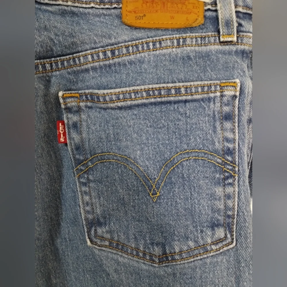 LEVI'S Premium Big E‎ 501 Jeans Blue Denim Regular Straight Womens W28 L26